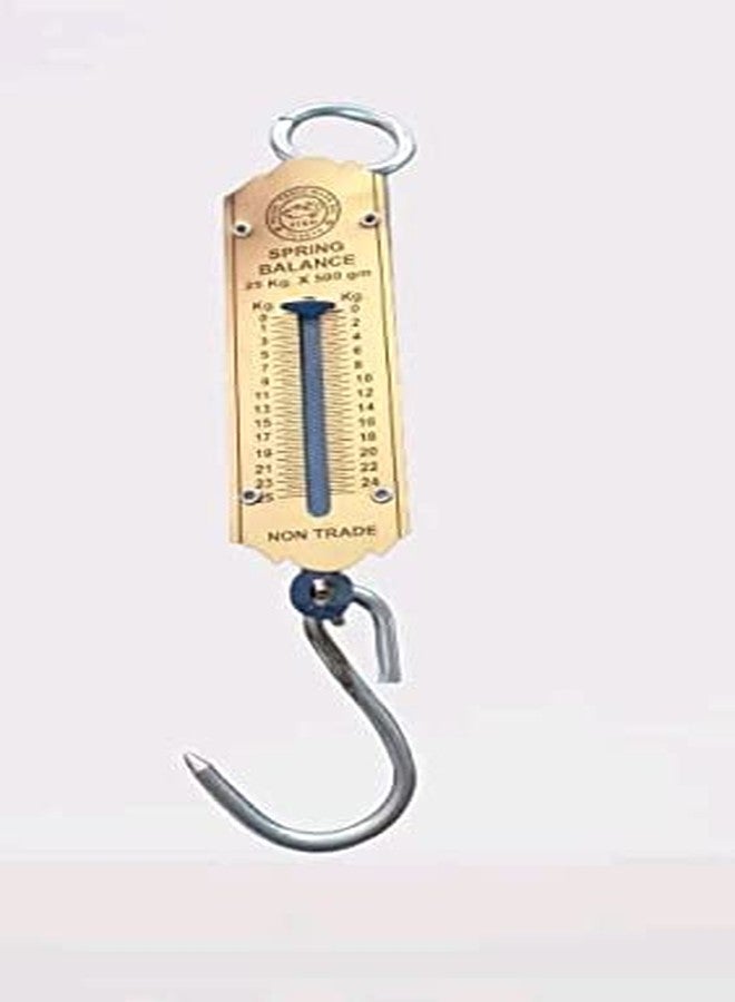 Salco 25kg Spring Balance, Luggage Weighing Scale, Portable Pocket Balance Scale (Golden) - Image 2